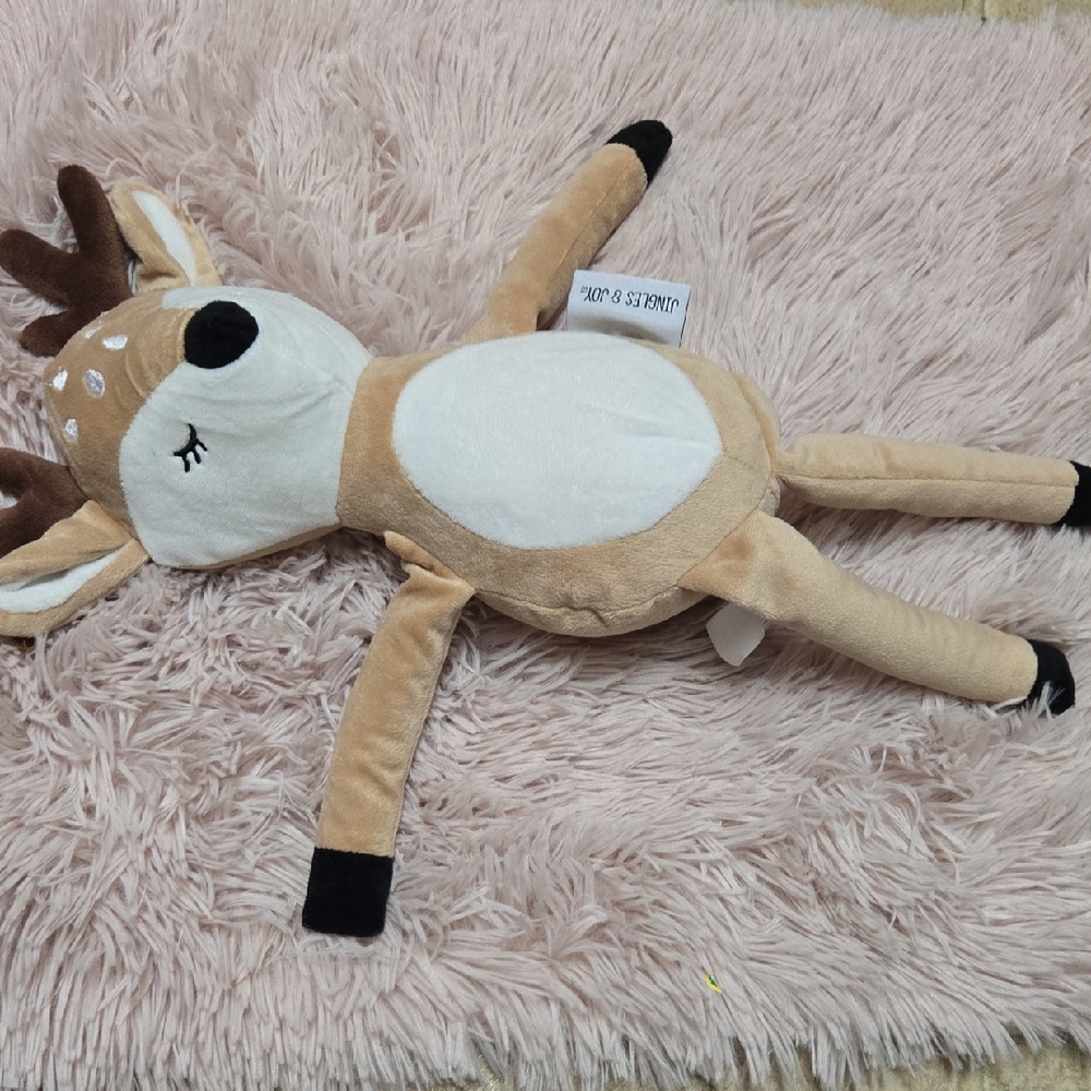 Jingles & Joy Tan and White Deer Plush